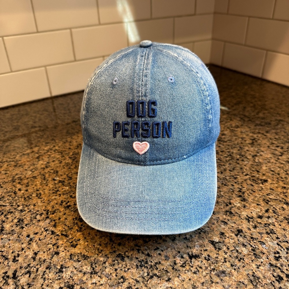 Dog Person Home Free Adjustable Baseball Hat Unisex OSFM Blue Denim‎ Cotton